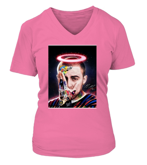R.I.P Mac Miller Angel Artist Rapper signature shirt V-neck T-Shirt Woman