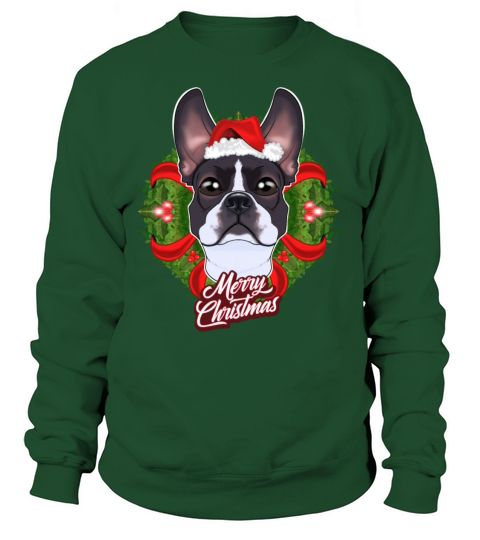 Boston Terrier Lover I Merry Christmas Boston Women's Sweatshirt