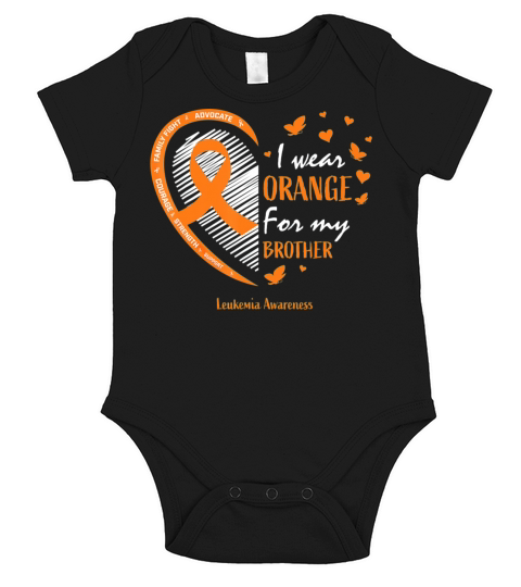 Men Women I Wear Orange For My Brother Leukemia Short Sleeve Baby One-Piece