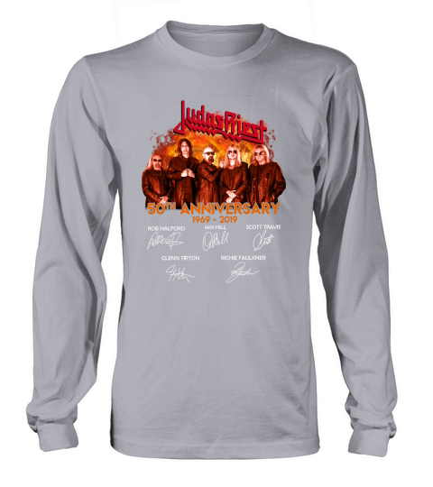Judas Priest 50th anniversary 1969-2019 signatures shirt Long sleeved Unisex