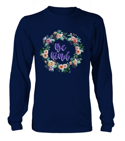 BE KIND FLORAL WREATH Women's Long Sleeve
