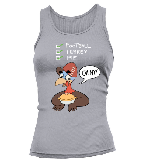 Funny thanksgiving and football shirt Women's Tank Top