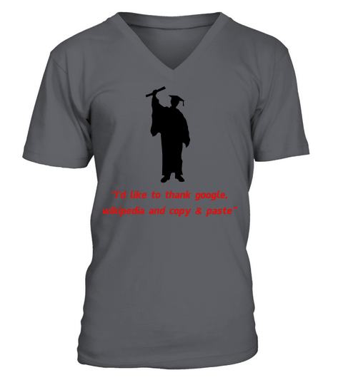 Internet Graduate Graduation thanks Men's V-Neck T-shirt