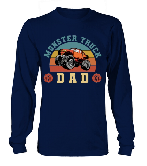 Retro Vintage Monster Truck Dad Women's Long Sleeve