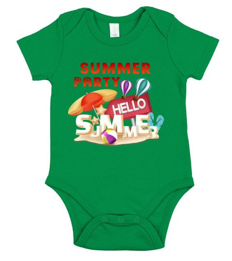 Summer Party beach sea water Short Sleeve Baby One-Piece