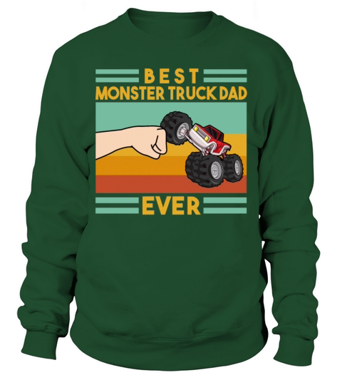 Retro Vintage Best Monster Truck Men's Sweatshirt