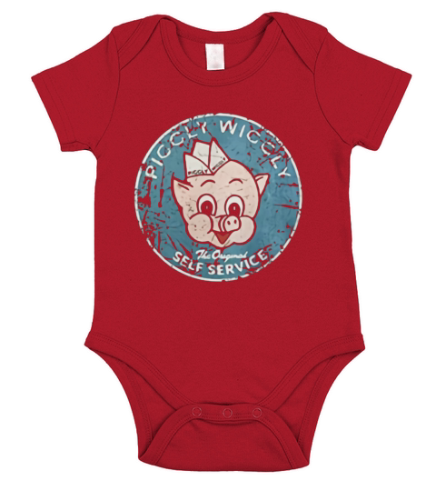 Piggly Wiggly Vintage The Original Self Service Classic Short Sleeve Baby One-Piece
