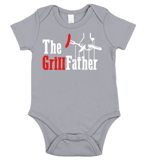 The Grill Father Shirt Funny Gift Labor Day Short Sleeve Baby One-Piece