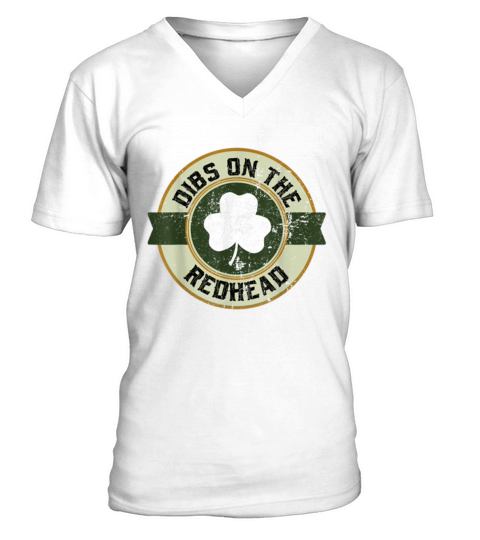 Dibs On The Redhead logo St Patricks Day Drinking shirt Men's V-Neck T-shirt