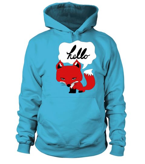 The Fox Says Hello Tee Men's Hoodie