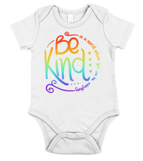 In A World Where You Can Be Anything Be Kind Autis Short Sleeve Baby One-Piece