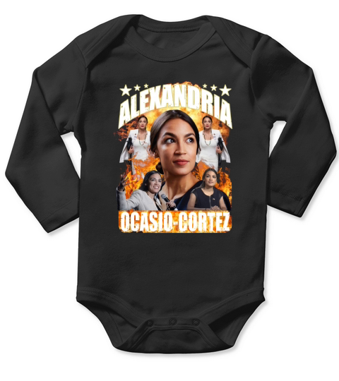 Alexandria Ocasio Cortez Long Sleeve Baby One-Piece