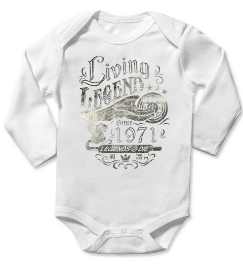 Living Legend 1971 Long Sleeve Baby One-Piece