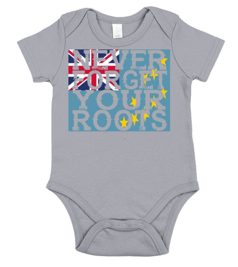 never forget roots home Tuvalu Short Sleeve Baby One-Piece