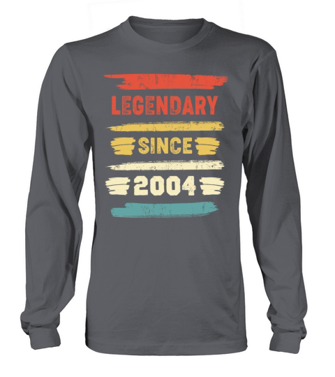 Retro Birthday Gift - Vintage Legendary Since 2004 Men's Long Sleeve