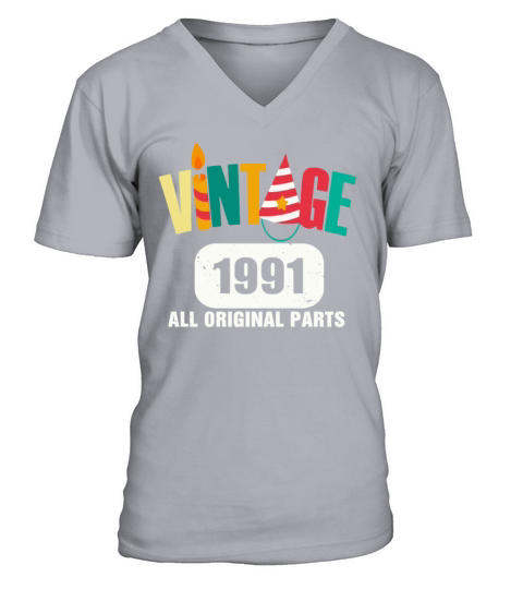 Vintage 1991 All Original Parts Men's V-Neck T-shirt