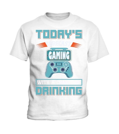 Todays Forecast Gaming with a chance of Drinking Kids T-Shirt