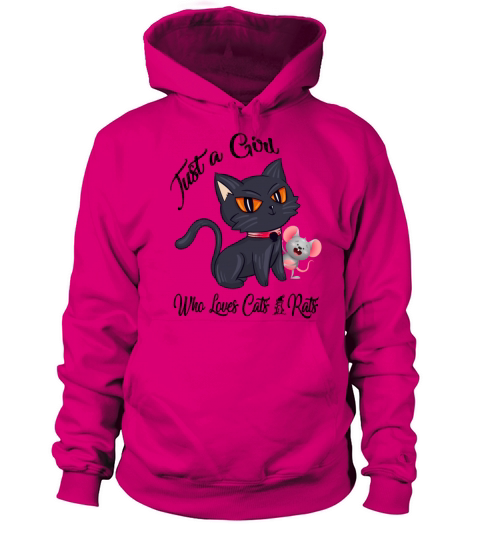 Just a Girl Who Loves Cats Rats cat t shirts Tees Men's Hoodie