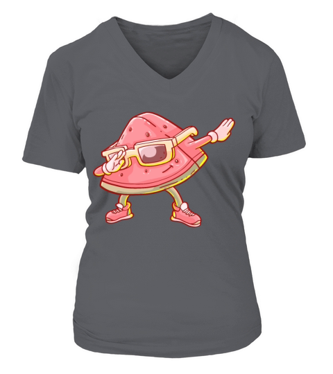 Watermelon Dabbing Kawaii Women's V-Neck T-shirt