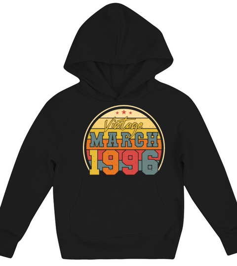 Vintage Funny March 1996 Kids Hoodie