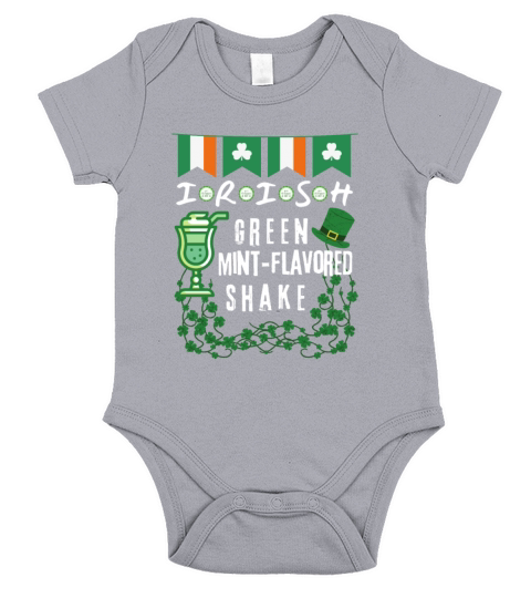 IRISH GREEN MINT FLAVORED SHAKE STPATRICKS DAY Short Sleeve Baby One-Piece