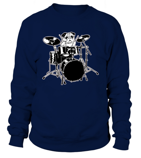 Original Pug Dog Playing The Drums Sweatshirt Unisex