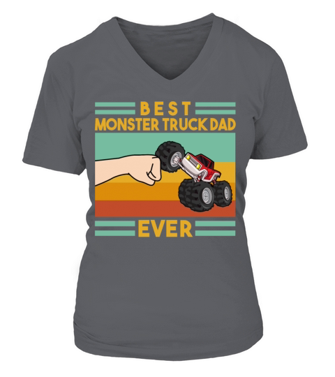 Retro Vintage Best Monster Truck Women's V-Neck T-shirt