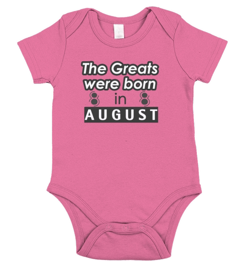 Born In August Short Sleeve Baby One-Piece
