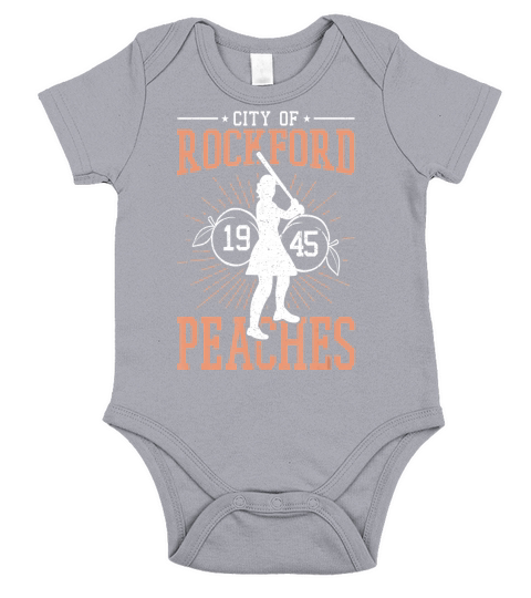 Baseball Rockford Peaches Feminist Graphic Short Sleeve Baby One-Piece