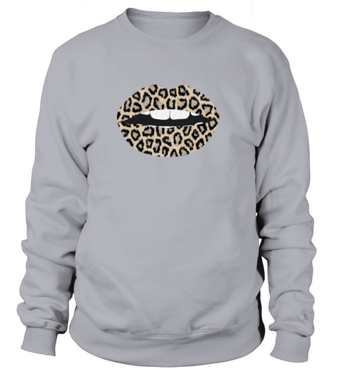 Cheetah Pattern Lips Leopard Fur Mouth Animal Prin Women's Sweatshirt