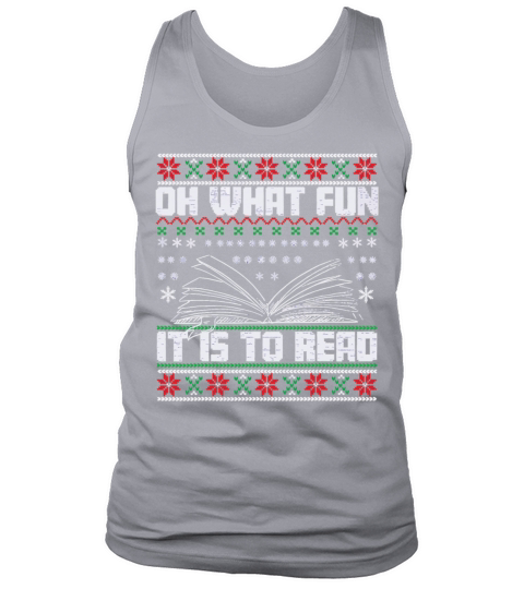 Oh What Fun To Read Librarian Christmas Book Men's Tank Top
