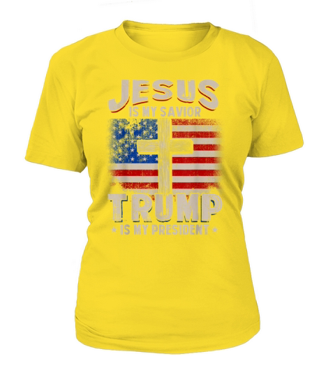 Jesus Is My Savior Trump Is My President Squared Women's T-Shirt