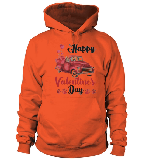 Labradoodle Truck Happy Valentines Day Women's Hoodie