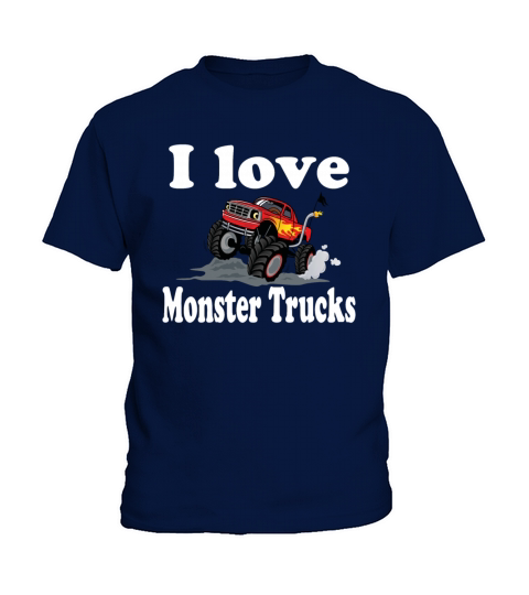 i love monster trucks Kids T-Shirt