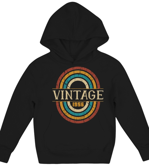 Old Retro Vintage Made 1956 Parts Birth Born Kids Hoodie