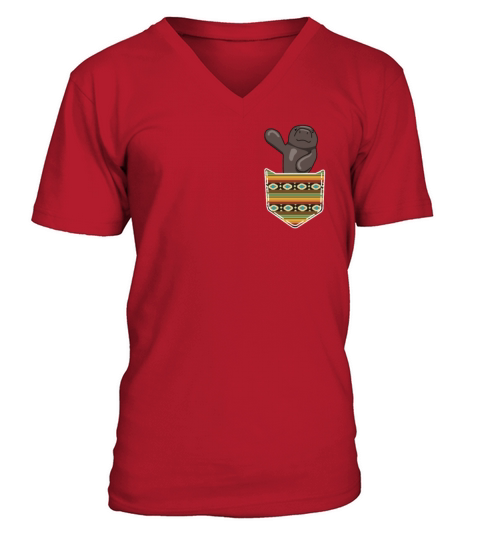 Manatee Pocket T-Shirt For Sea Cow Lover Gift Men's V-Neck T-shirt