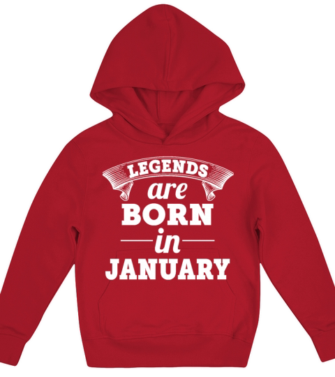 born in january Kids Hoodie
