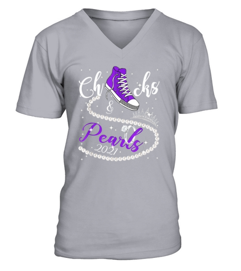 Chucks And Pearls Black Girl Magic V-Neck T-shirt