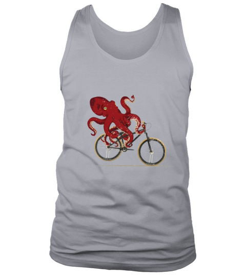Cycling Octopus Bicycle Enthusiast Invertebrate Men's Tank Top