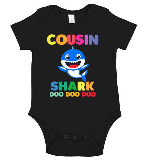 Cousin Shark Doo Doo Funny Video Short Sleeve Baby One-Piece