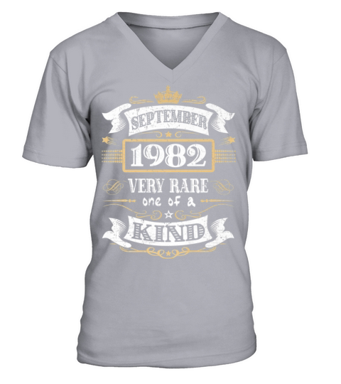 Birthday 365 Vintage September 1982 Funny Birthday Men's V-Neck T-shirt