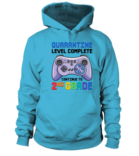 Gamer Quarantine Level Complete 2nd Grade Gifts Men's Hoodie