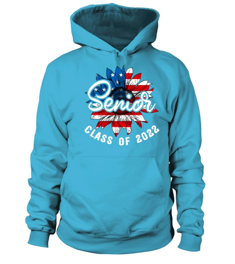 Senior American Flag Sunflower Class Of 2022 Women's Hoodie