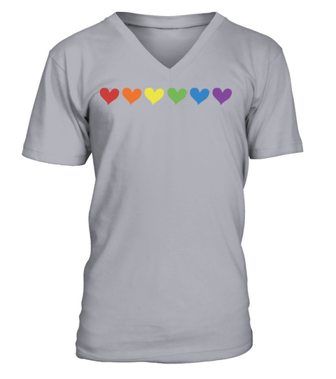 Pride Hearts Men's V-Neck T-shirt