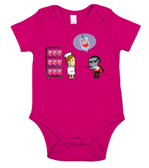 Lazy Vampire Short Sleeve Baby One-Piece