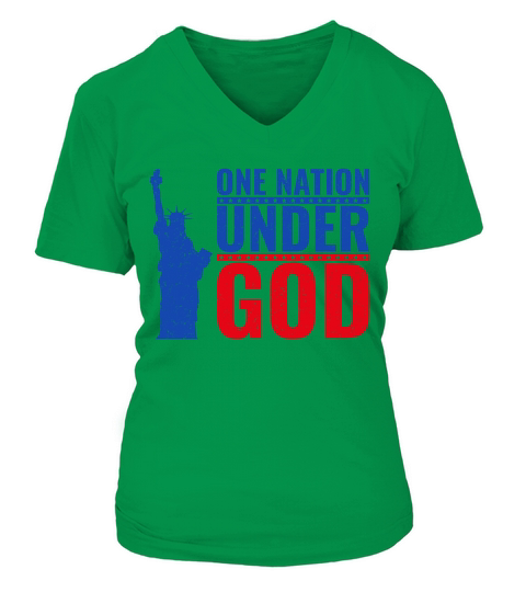 One Nation Under GOD Women's V-Neck T-shirt