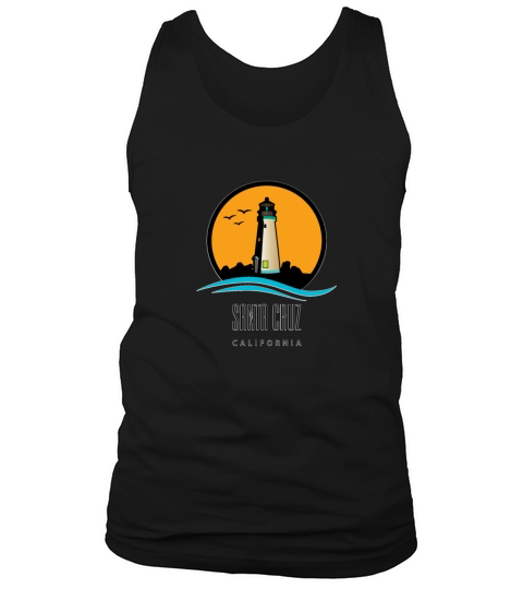 Santa Cruz Light House Harbor Landmark for Light Men's Tank Top