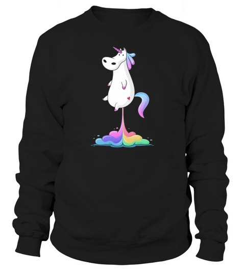 Unicorn Farting a Rainbow Men's Sweatshirt