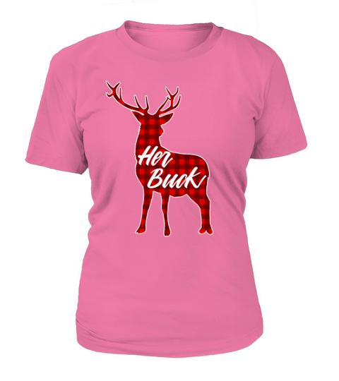 Her Buck Vintage Matching Couples Christmas Pajama Women's T-Shirt