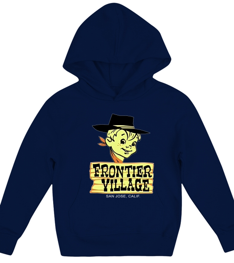 Frontier Village Amusement Park Sticker Reproduction Kids Hoodie